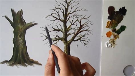 Sind sie mit der skizze fertig, kommt die acrylmalerei zum einsatz. Baum malen - Teil 2 von 4 | Baum malen, Wie man blumen malt, Gemälde auf leinwand