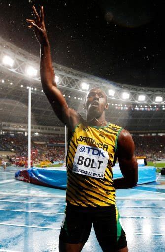 Fotostrecke Leichtathletik Wm In Moskau Usain Bolt Feiert 100 Meter