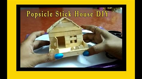 How To Make Popsicle Stick House Diy Craft For Kids Home Decoration