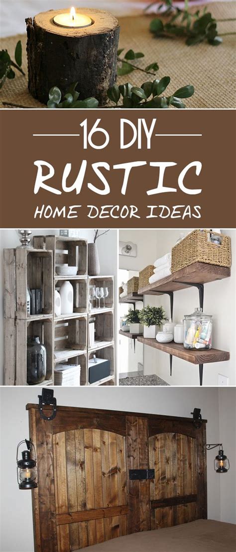 Check out our rustic home decor selection for the very best in unique or custom, handmade pieces from our wall hangings shops. 16 DIY Rustic Decor Projects | Rustic home decor cheap ...