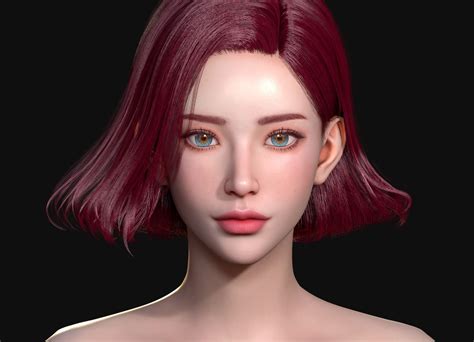 artstation mamoset final rendering yoonseong lim digital portrait art model face