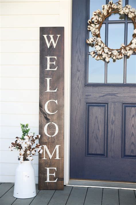 WELCOME SIGN welcome sign for front door rustic welcome | Etsy | Front porch decorating, Welcome ...