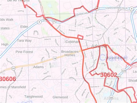 Athens Ga Zip Code Map