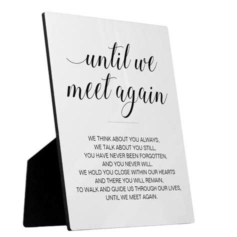 Until We Meet Again Elegant Memorial Wedding Plaque Zazzle Wedding