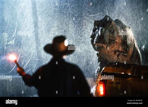 T REX SCENE JURASSIC PARK 1993 Stock Photo Alamy