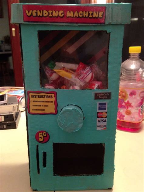 Cardboard Box Vending Machine Vending Machine Diy Cardboard Crafts