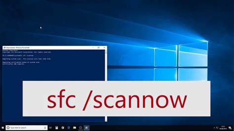 Run Sfc Scan Windows 10 Powershell Youtube