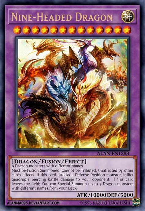 Nine Headed Dragon By Alanmac95 On Deviantart Rare Yugioh Cards Yugioh