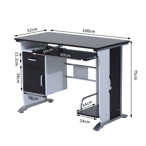 By inval (7) $ 318 82. Computer Desk Workstation Table Sliding Keyboard Shelf Wood Drawer Office Home | eBay