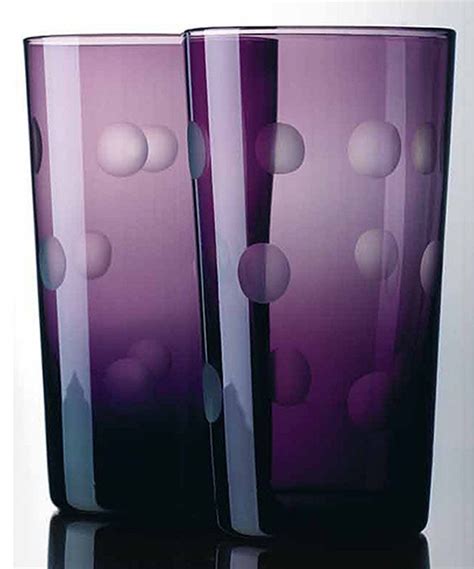 Purple This Home Essentials Purple Dot Highball Glass Set Of Four By Home Essentials And