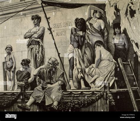 La Roma Imperial Mercado De Esclavos Grabado Fotografía De Stock Alamy