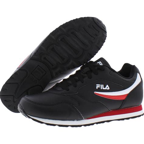 Fila Mens Classico 18 Faux Leather Low Top Running Shoes