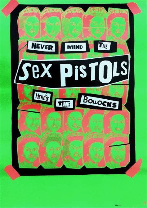 sex pistols rare 1978 us tour poster signed by designer ronn spencer