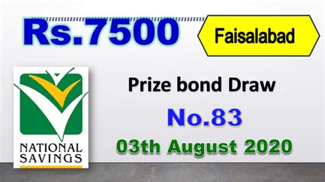 Investors are not paid interest but instead the option of having prize money paid directly is already available and, in the latest draw, 74% of prizes were put straight into accounts or reinvested. Draw No.83 Rs. 7500 Prize bond List 03 August 2020 ...