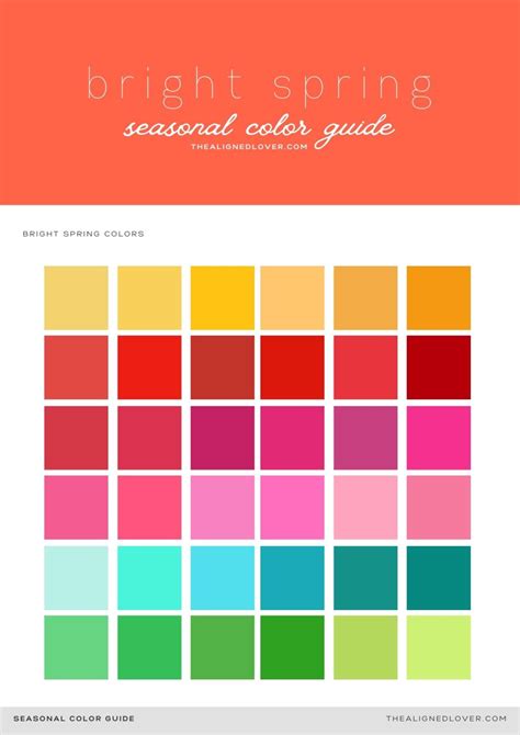 Guide To The Bright Spring Seasonal Color Palette The Aligned Lover