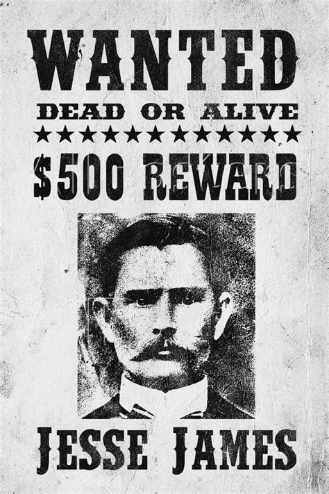 Hollywoodlady Jesse James Old West Outlaws Poster Prints