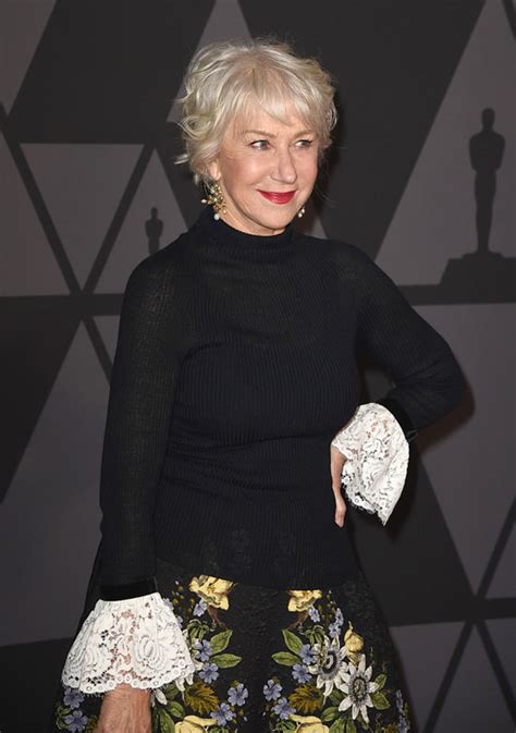 Style File Helen Mirren Serving Up Leather And Lace At
