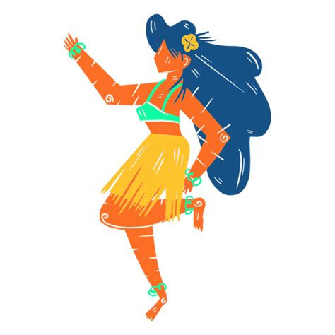 Beautiful Hula Dancing Girl Png And Vector Hawaii Hula Hawaiian Art