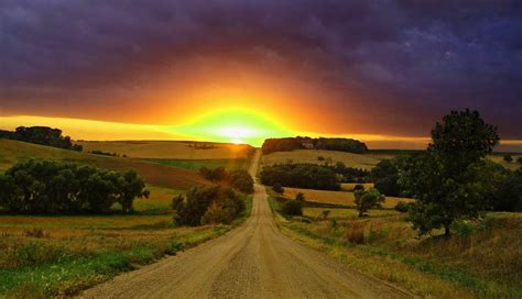 Sun Rising Over Country Road Image Id 4506 Image Abyss