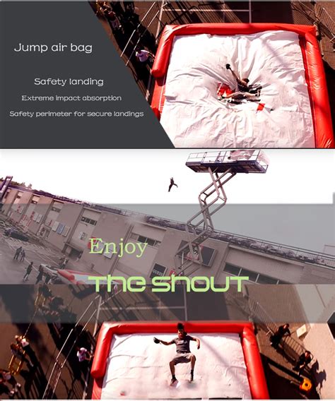 Factory Custom Freefall Mobile Inflatable Stunt Jump Fmx Bmx Bike