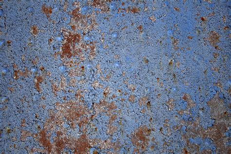 Blue Metal Free Texture With Rust