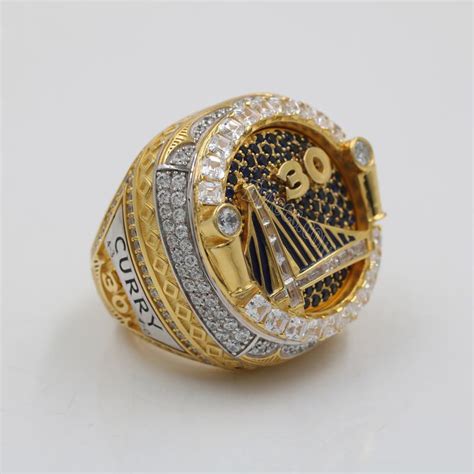 Rings are presented to the team's players, coaches, and members of the executive front office. 2018 Golden State Warriors Reversible NBA Championship ...