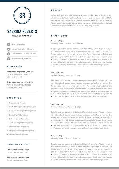 Use our cv format tips and free downloadable samples to create a professionally formatted academic use academic cv formatting, but begin listing your research experience on the first page. Professional 1 Page Resume Template Modern One Page CV ...