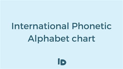 International Phonetic Alphabet Chart Alfabeto Fonético Internacional