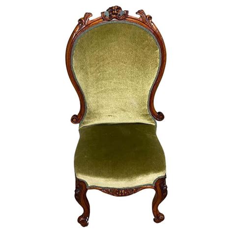 Rare 19th Century French Victorian Boudoir Wicker Chair For Sale At