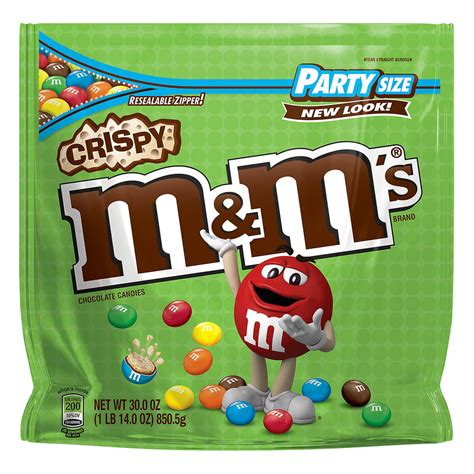 Mandms Crispy Chocolate Party Size Candy 30 Oz