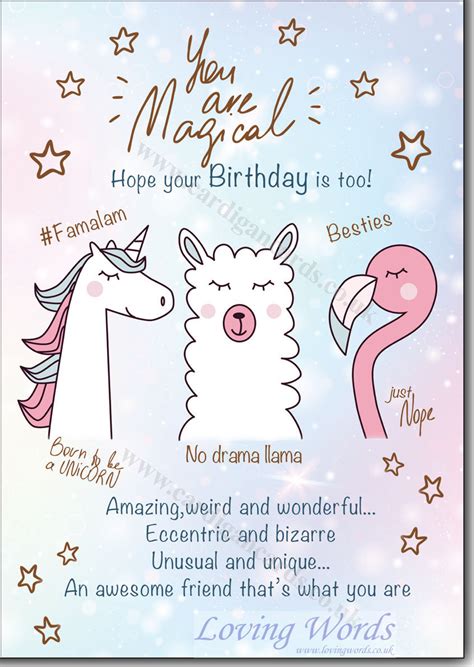 1 you are magical birthday greeting cards by loving words