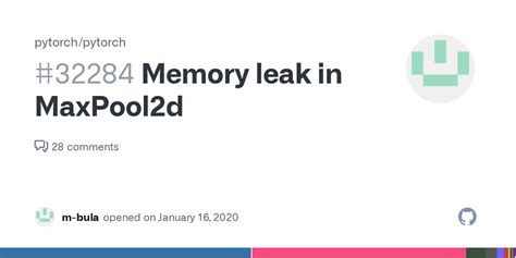 Memory Leak In Maxpool D Issue Pytorch Pytorch Github Hot Sex Picture