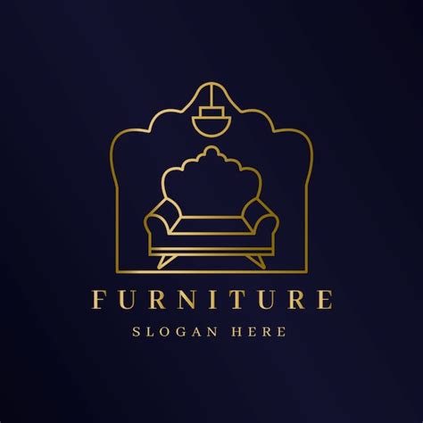 Free Vector Elegant Golden Furniture Logo