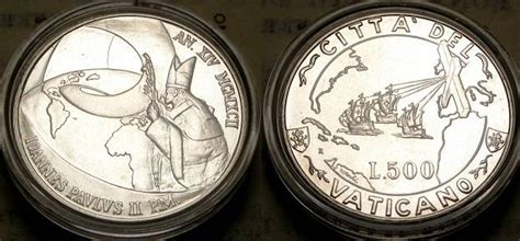 Jencius Coins 1992 Vatican 500 Lire Discovery America Coin