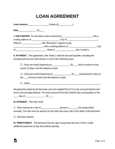 If you are forming a limited liability company, or llc, in texas, one of the things you will need to it offers the llc members a form of protection since it explicitly sets out the roles of the members and the llc's rules and policies. Free Loan Agreement Templates - PDF | Word | eForms - Free ...