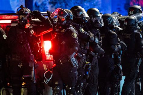 50 Police Officers Step Down From A Crowd Control Unit In Portland The New York Times