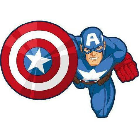 Captain America Shield Bash Cartoon Character Wall Art Sticker Vinyl