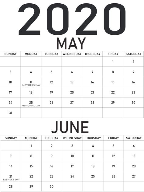 May And June Printable Calendar Printable Word Searches