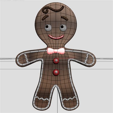 Gingerbread Man 3d Model