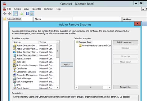 Installing Active Directory Users And Computers Mmc Snap In On Windows