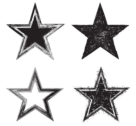 Premium Vector Grunge Star Icons