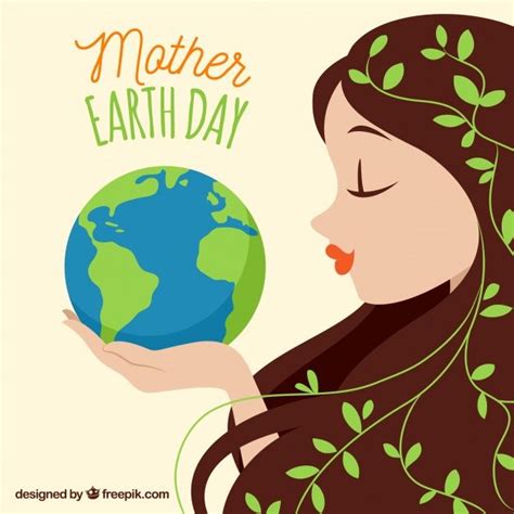 Free Vector Cute Woman Holding The Planet Earth Earth Drawings Earth Day Drawing Save