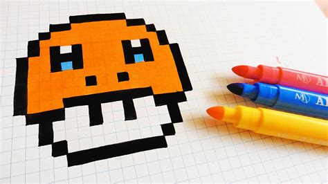 Handmade Pixel Art How To Draw Charmander Mushroom Pixelart