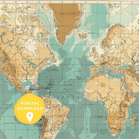 World Map Poster World Atlas Printable Map World Map Countries