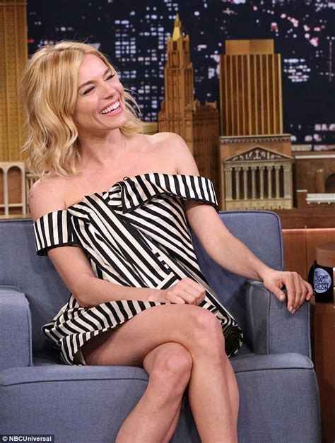 Sienna Miller Shows Off Her Enviable Legs As She Appears On The Tonight Show Daily Mail Online