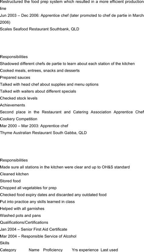 Download Chef Resume Templates Microsoft Word For Free Page 2