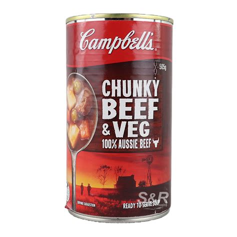Campbells Chunky Beef And Vegetable Soup 505g