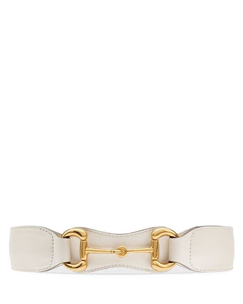 Gucci Womens Leather Belt With Horsebit Bloomingdales
