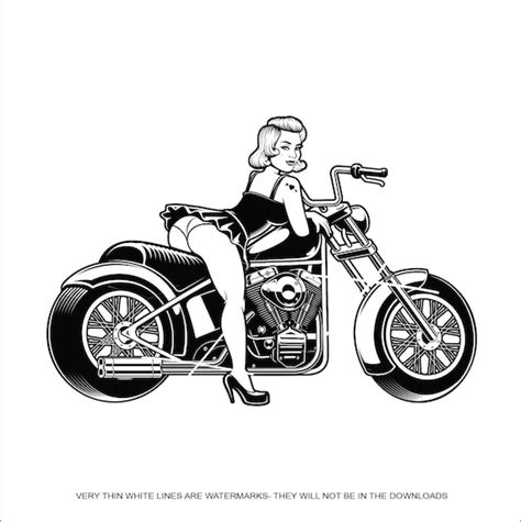Motorcycle Pin Up Tattoo