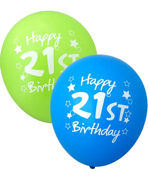 Happy 21st Birthday Balloons 30cm Assorted Colours 12pk 1806 6
